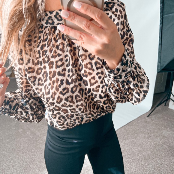 H&M Tops - H&M Leopard Print Blouse